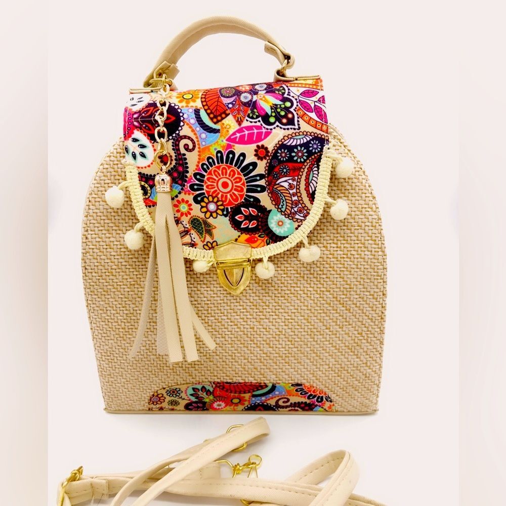 One of a kind stylish chiapaneco Jute crossbody handbag